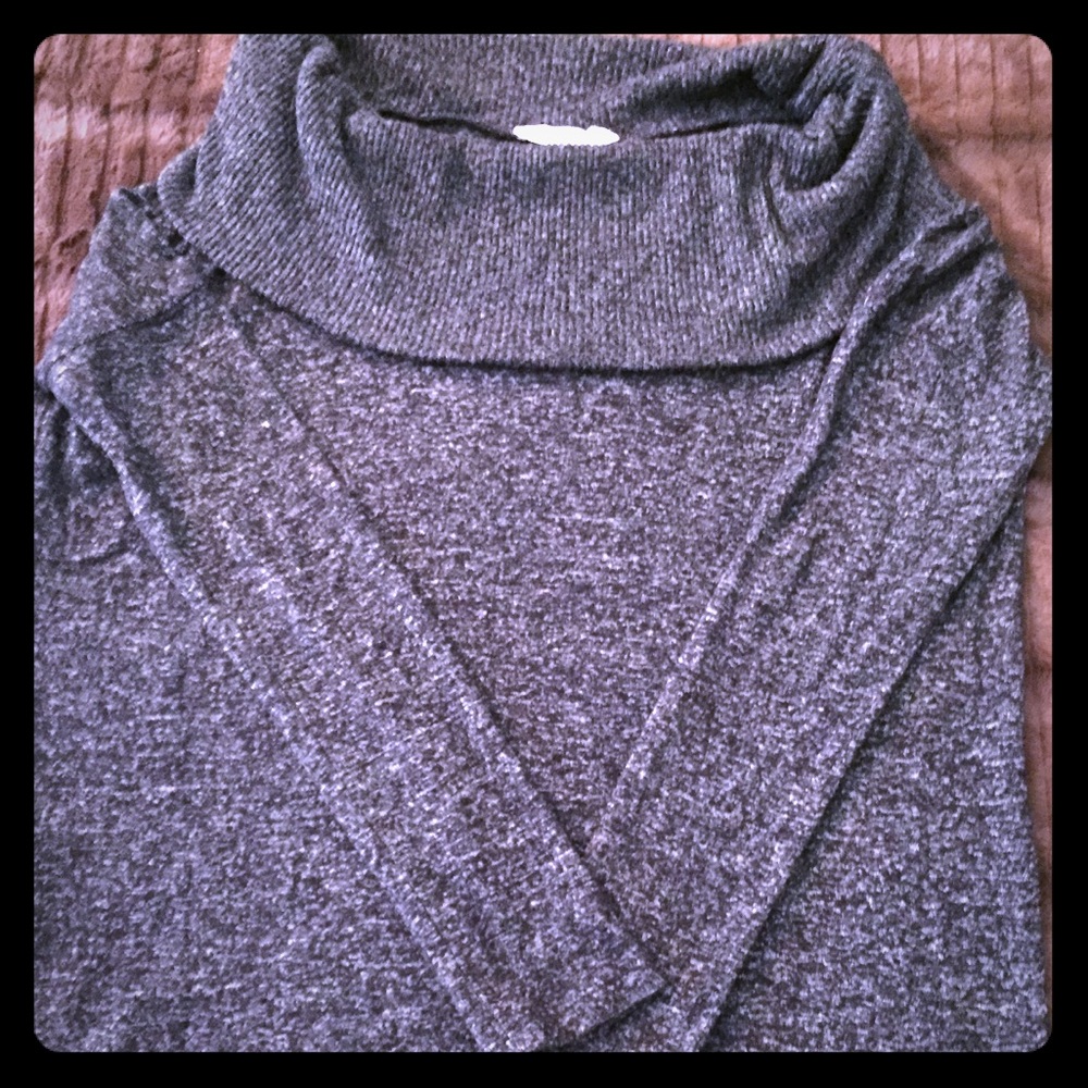 Express One Eleven Cowl Neck Sweater Small Fuzzy